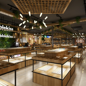 工业风超市 水果展架